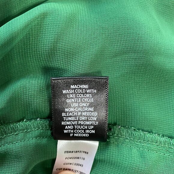 Torrid Green Star Semi-Sheer Long Sleeve Elastic Waist Blouse, Size 2X #274 - Picture 8 of 10